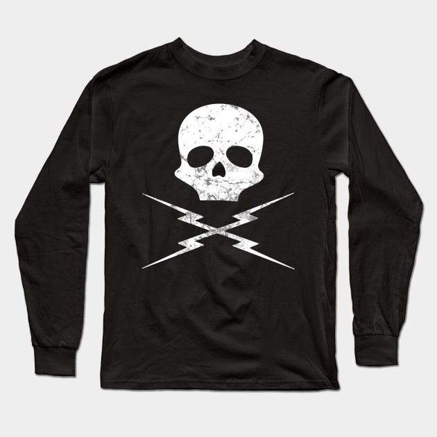 Death Proof Skull and Lightning Bolts Long Sleeve T-Shirt by Scar